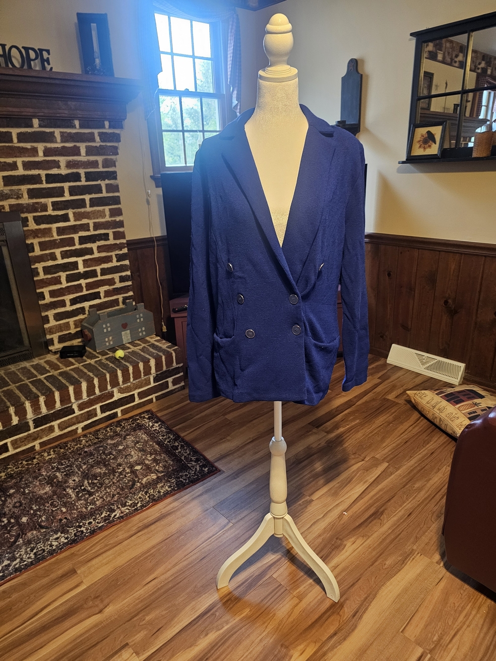 Vintage 1990's Jones New York Royal Blue Knit Top Blazer